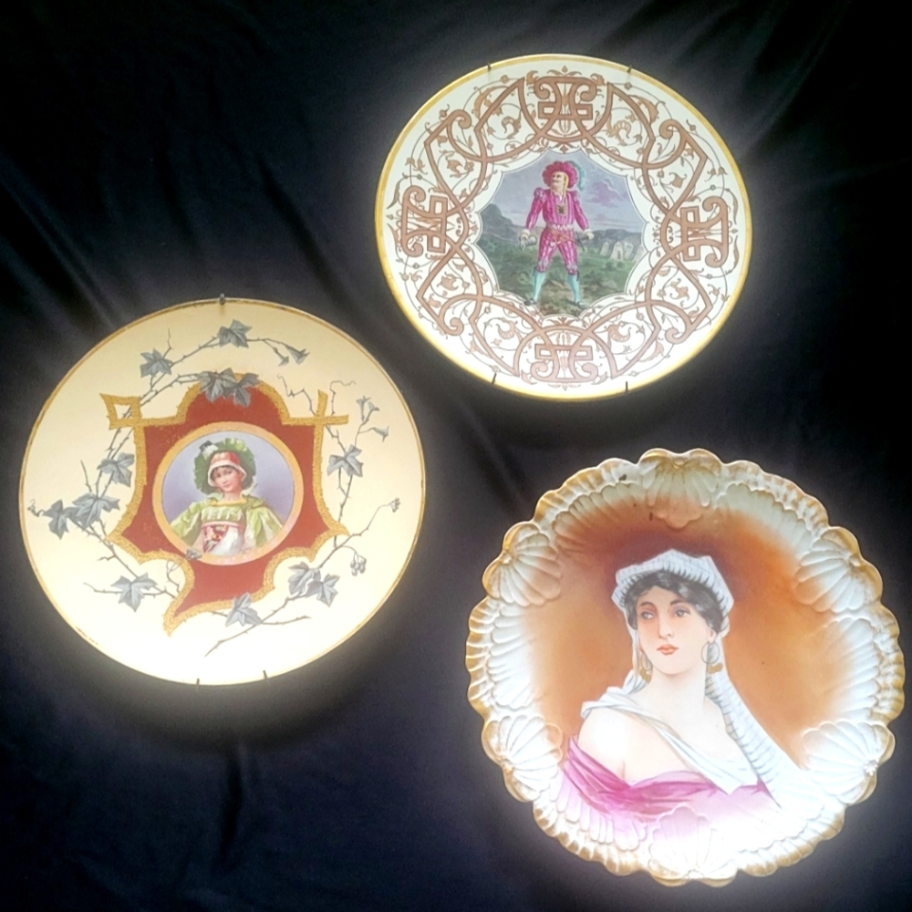 Set of 3 Antique Collector Plates